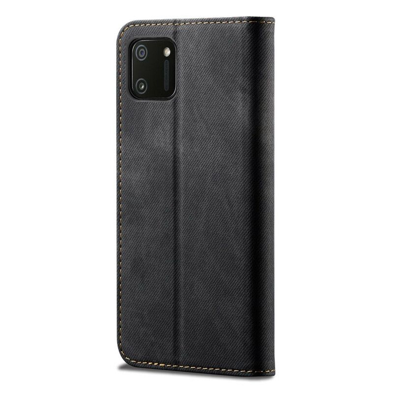 Cover Realme C11 Flip Cover Imiteret Læder Jeans Tekstur