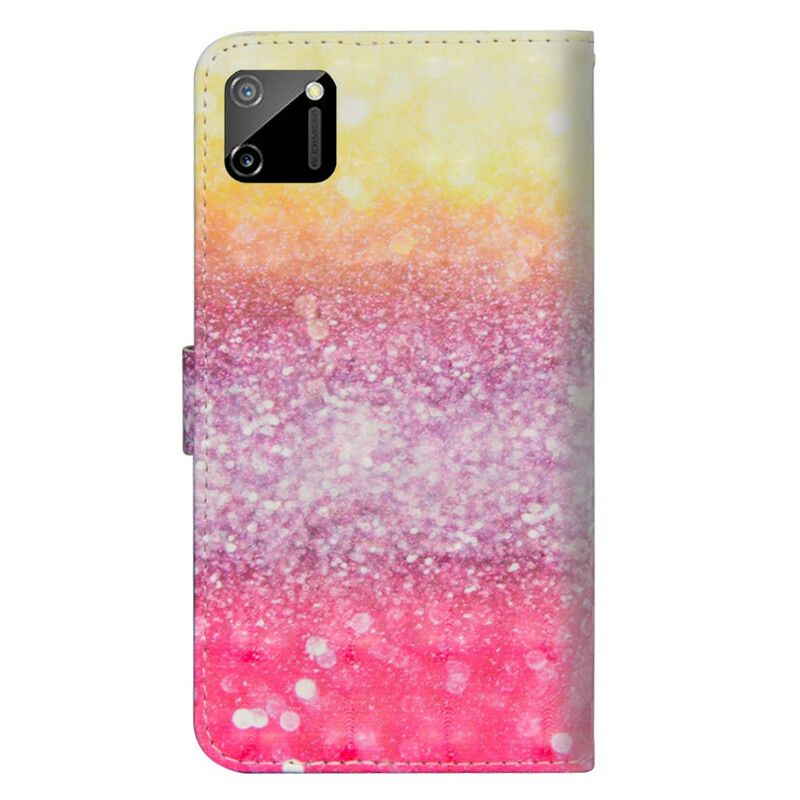 Flip Cover Realme C11 Magenta Glitter Gradient