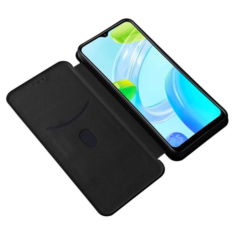 Cover Realme C30 Flip Cover Carbon Fiber Ring-support