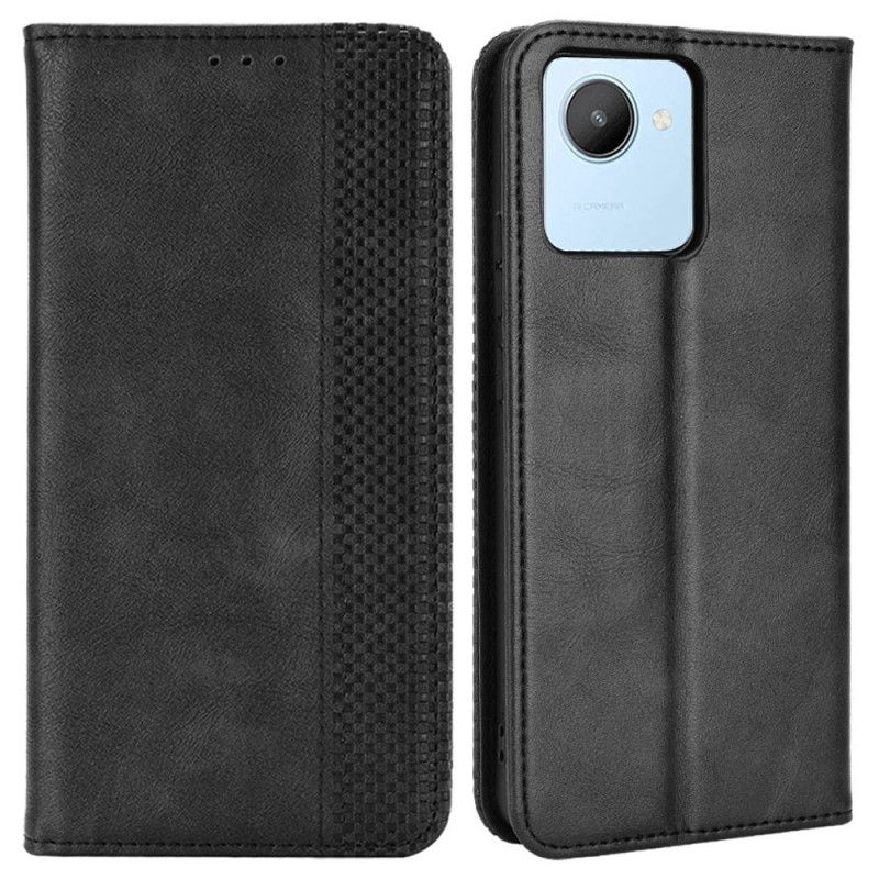 Cover Realme C30 Flip Cover Vintage Stil