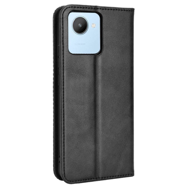 Cover Realme C30 Flip Cover Vintage Stil