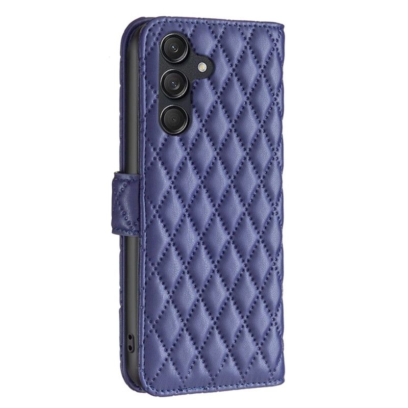 Læder Cover Samsung Galaxy M55 5g Telefon Etui Quiltet Binfen Farve