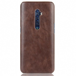 Cover Oppo Reno 2 Lichi-lædereffekt