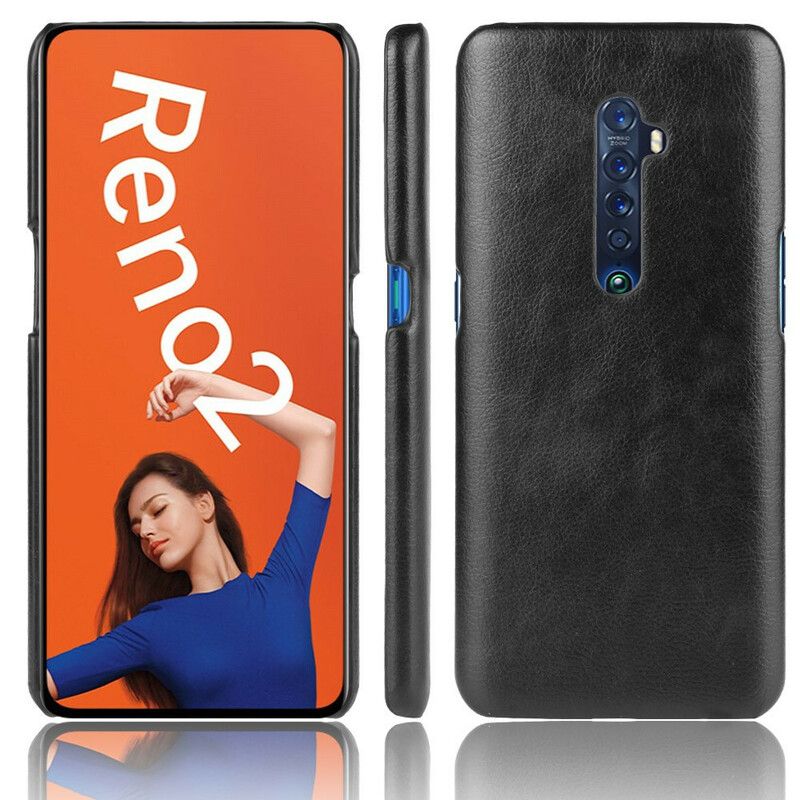 Cover Oppo Reno 2 Lichi-lædereffekt