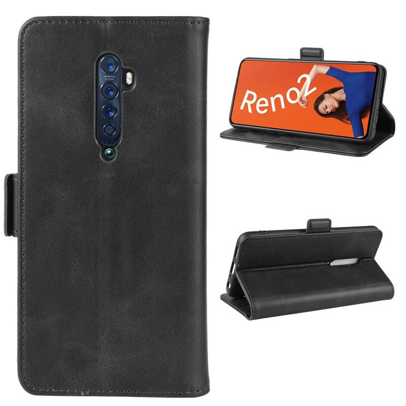 Flip Cover Oppo Reno 2 Læder Cover Dobbeltklap