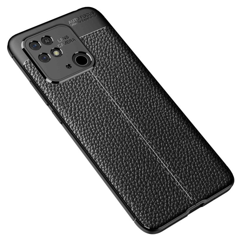 Cover Xiaomi Redmi 10C Dobbelt Linje Litchi Lædereffekt