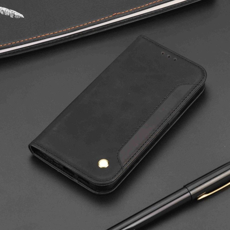 Cover Xiaomi Redmi 10C Flip Cover Tofarvet Med Nitte