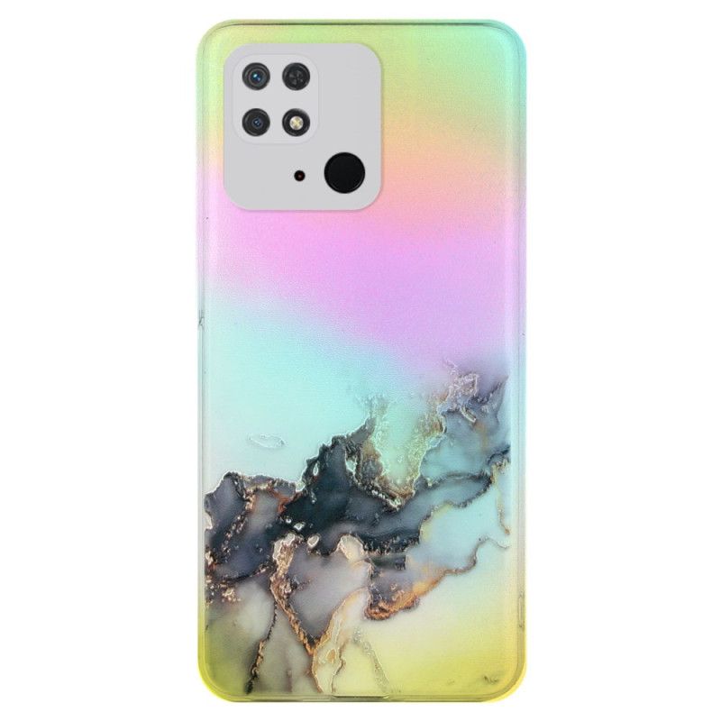 Cover Xiaomi Redmi 10C Lasereffekt Kunstmarmor