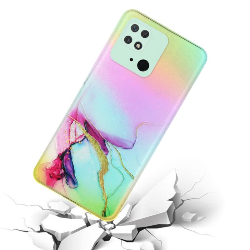 Cover Xiaomi Redmi 10C Lasereffekt Kunstmarmor