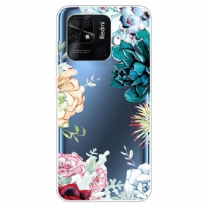 Cover Xiaomi Redmi 10C Sømløse Akvarelblomster