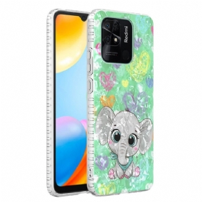 Cover Xiaomi Redmi 10C Stilfuld Elefant