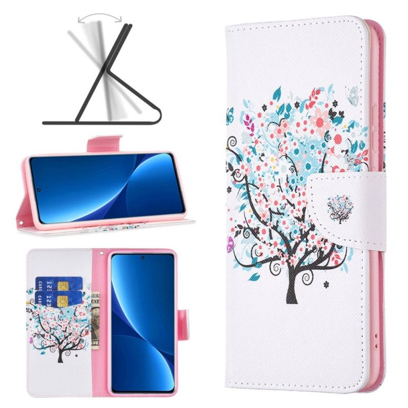 Flip Cover Xiaomi Redmi 10C Blomstret Træ