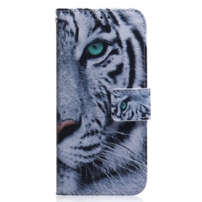 Flip Cover Xiaomi Redmi 10C Hvid Tiger