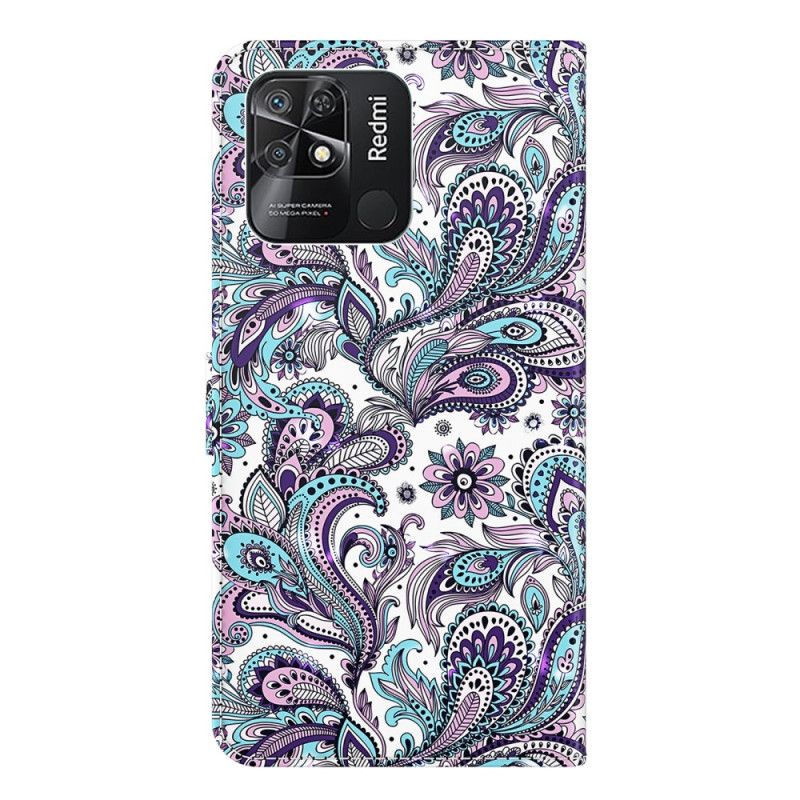 Flip Cover Xiaomi Redmi 10C Med Snor Paisley Strappy