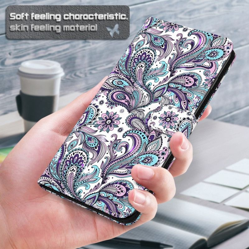 Flip Cover Xiaomi Redmi 10C Med Snor Paisley Strappy