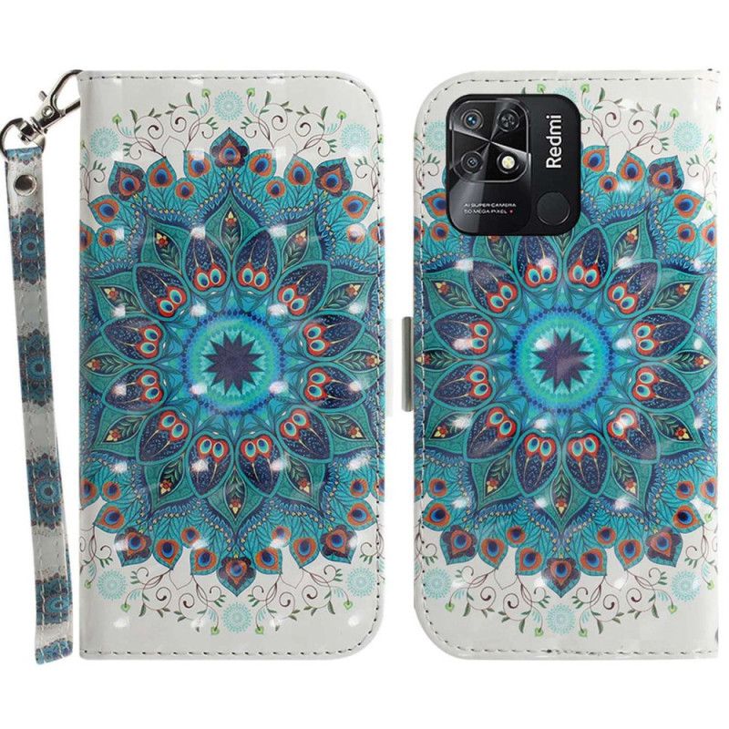 Flip Cover Xiaomi Redmi 10C Med Snor Strop Mandala