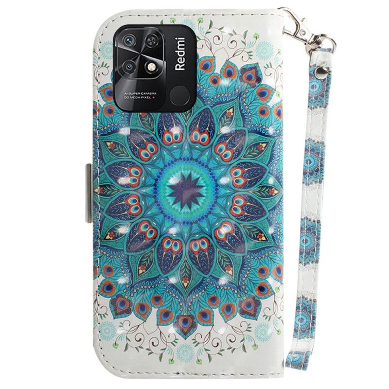 Flip Cover Xiaomi Redmi 10C Med Snor Strop Mandala