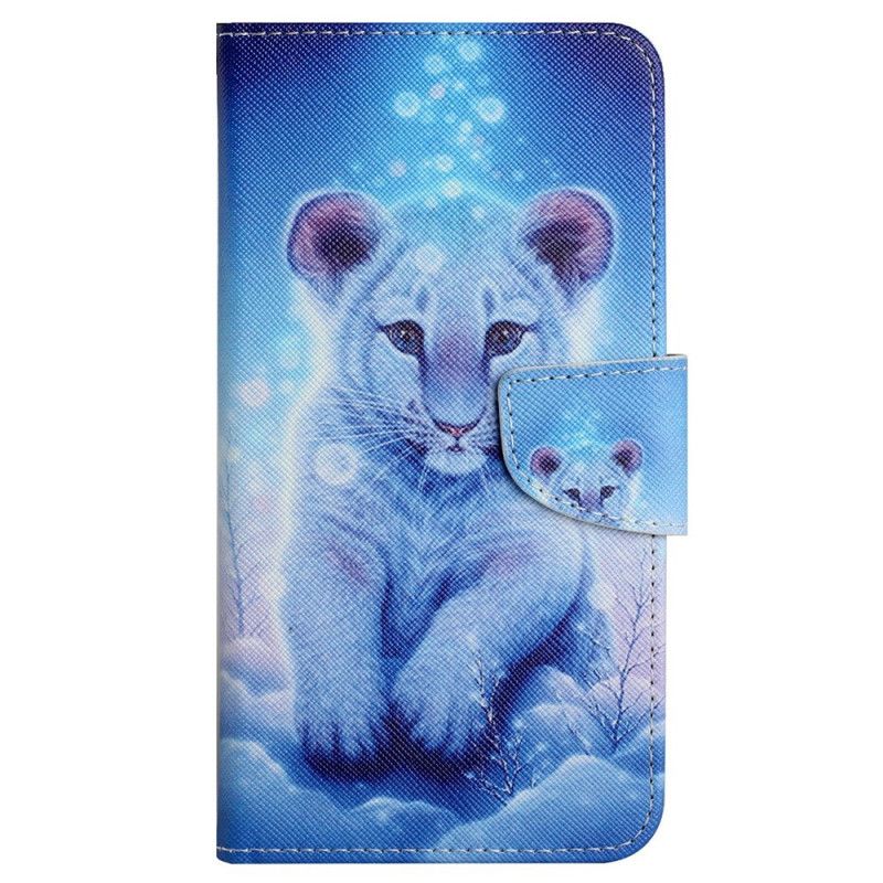 Flip Cover Xiaomi Redmi 10C Med Snor Thong Baby Tiger