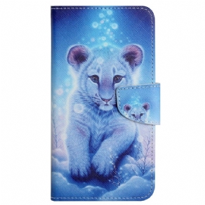 Flip Cover Xiaomi Redmi 10C Med Snor Thong Baby Tiger