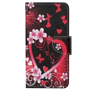 Flip Cover Xiaomi Redmi 10C Med Snor Thong Hjerte