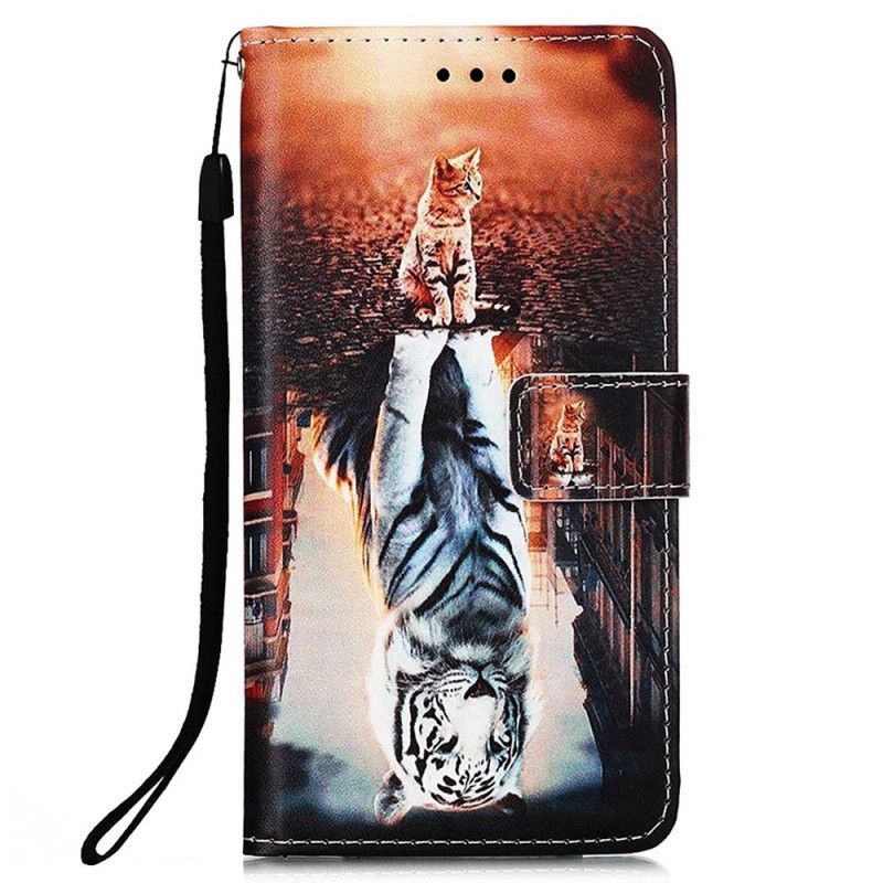 Flip Cover Xiaomi Redmi 10C Med Snor Thong Kitten Dream