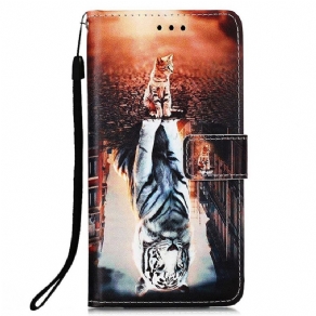 Flip Cover Xiaomi Redmi 10C Med Snor Thong Kitten Dream