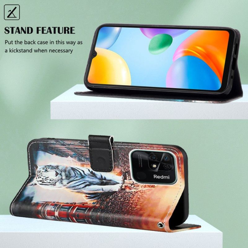 Flip Cover Xiaomi Redmi 10C Med Snor Thong Kitten Dream