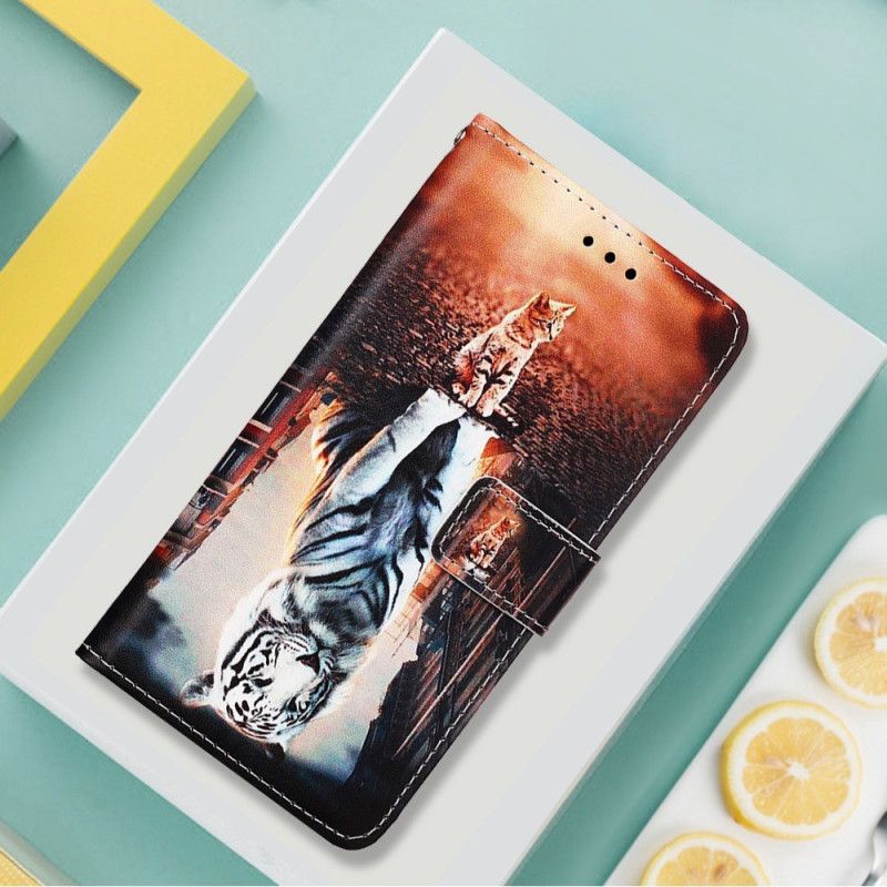 Flip Cover Xiaomi Redmi 10C Med Snor Thong Kitten Dream