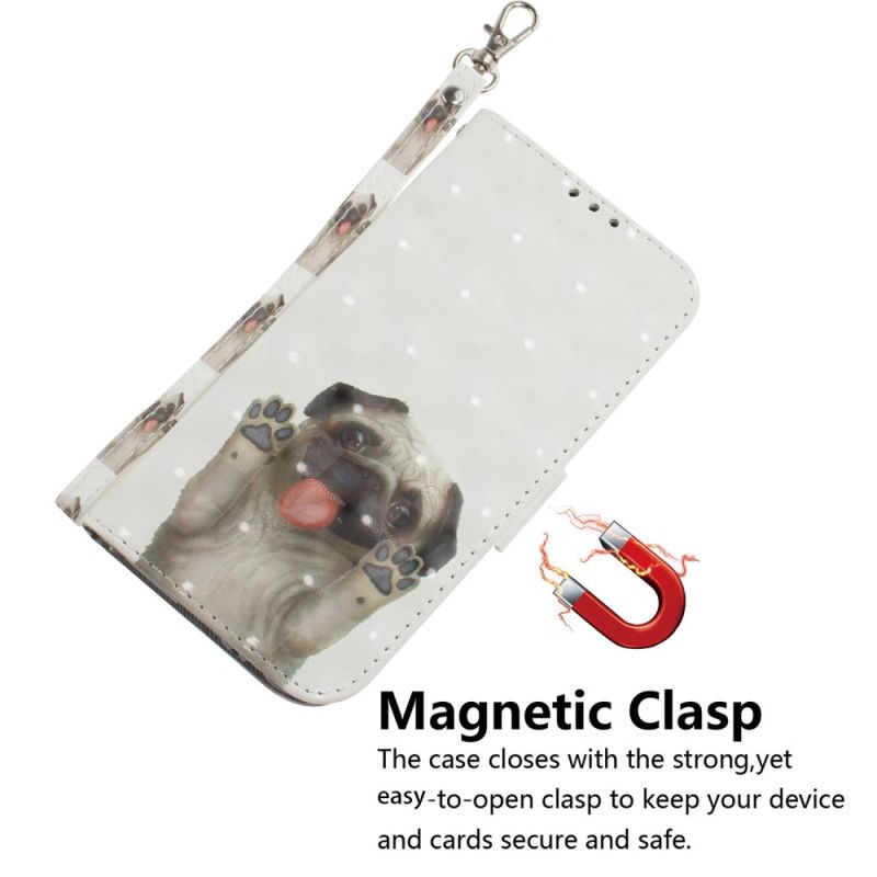 Flip Cover Xiaomi Redmi 10C Med Snor Thong Pug