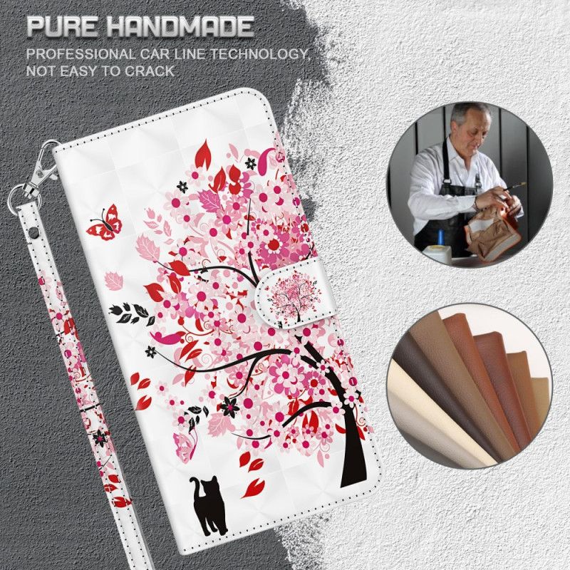 Flip Cover Xiaomi Redmi 10C Med Snor Thong Rose Tree