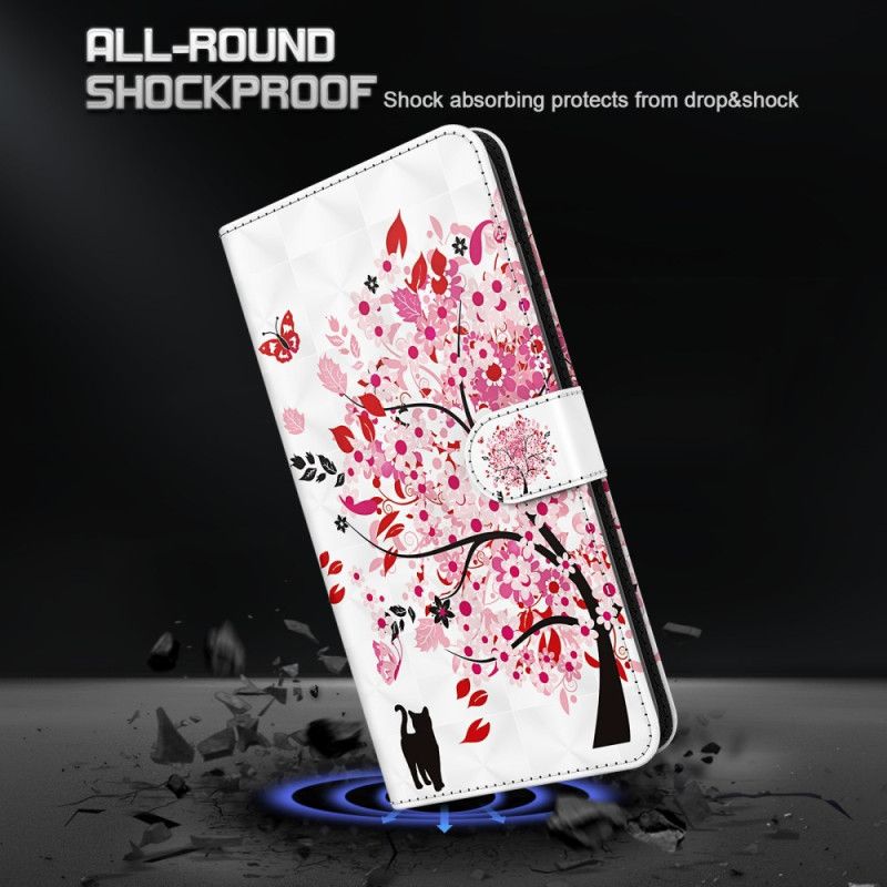 Flip Cover Xiaomi Redmi 10C Med Snor Thong Rose Tree