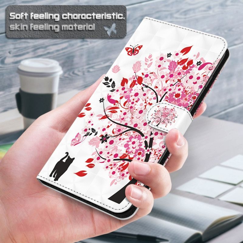 Flip Cover Xiaomi Redmi 10C Med Snor Thong Rose Tree