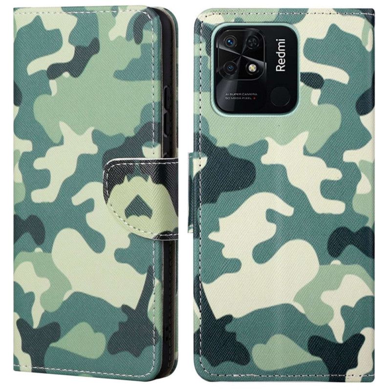 Flip Cover Xiaomi Redmi 10C Militær Camouflage