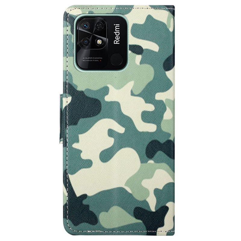 Flip Cover Xiaomi Redmi 10C Militær Camouflage