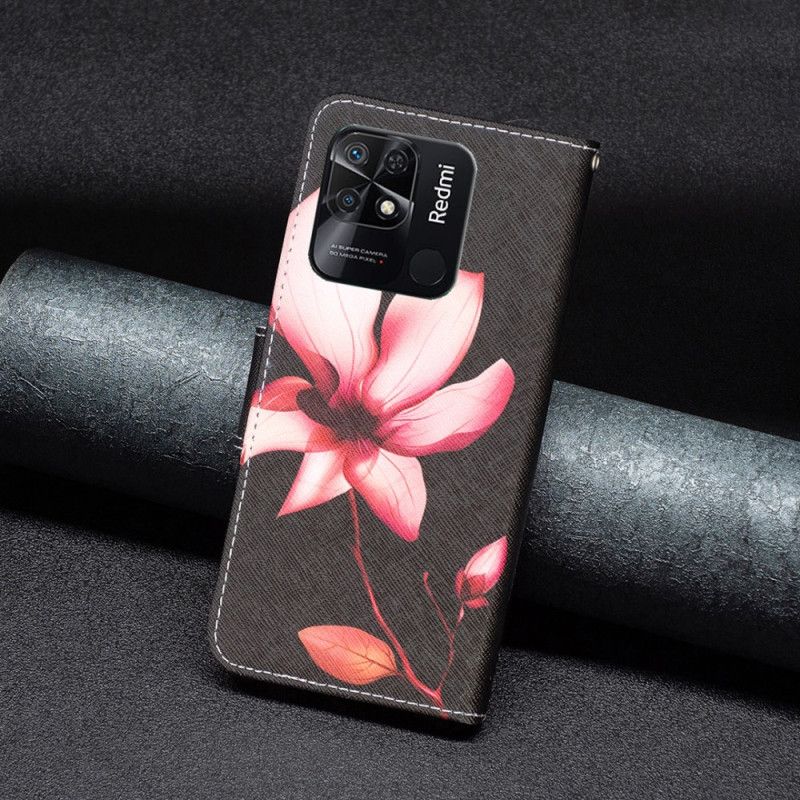 Flip Cover Xiaomi Redmi 10C Pink Blomst