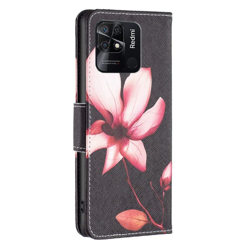 Flip Cover Xiaomi Redmi 10C Pink Blomst