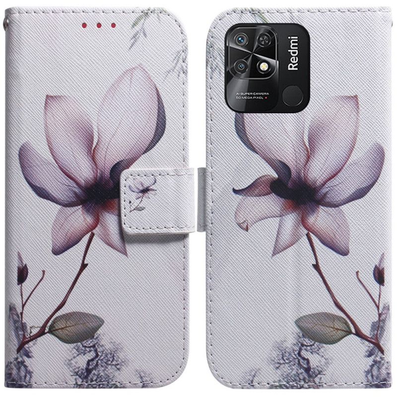 Flip Cover Xiaomi Redmi 10C Pink Blomst