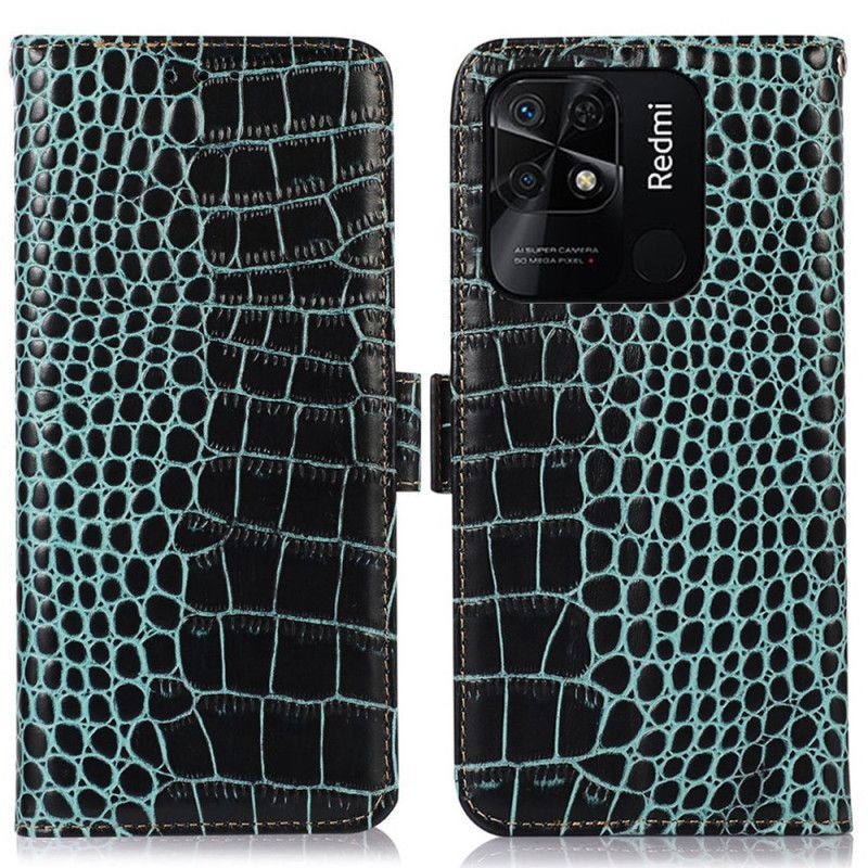 Flip Cover Xiaomi Redmi 10C Rfid Crocodile Style