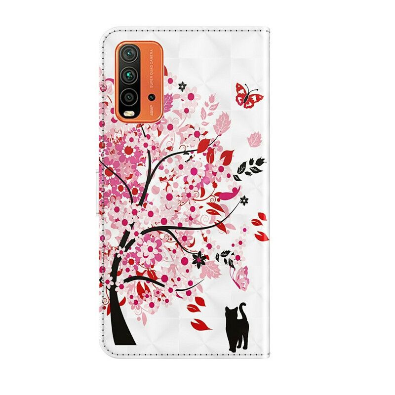 Flip Cover Xiaomi Redmi 9T Pink Træ