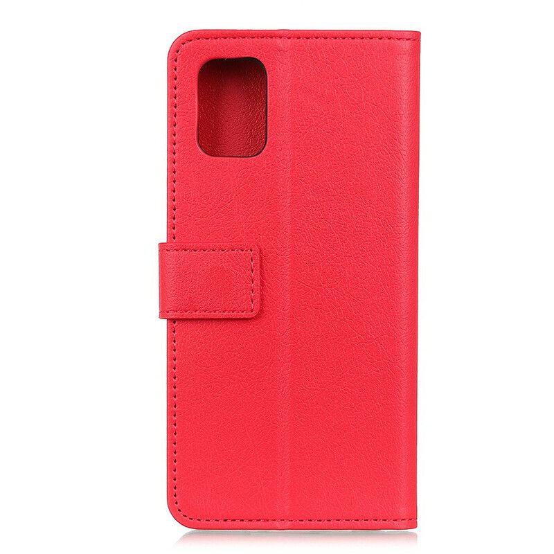 Flip Cover Xiaomi Redmi 9T Simpel Skinnende Lædereffekt