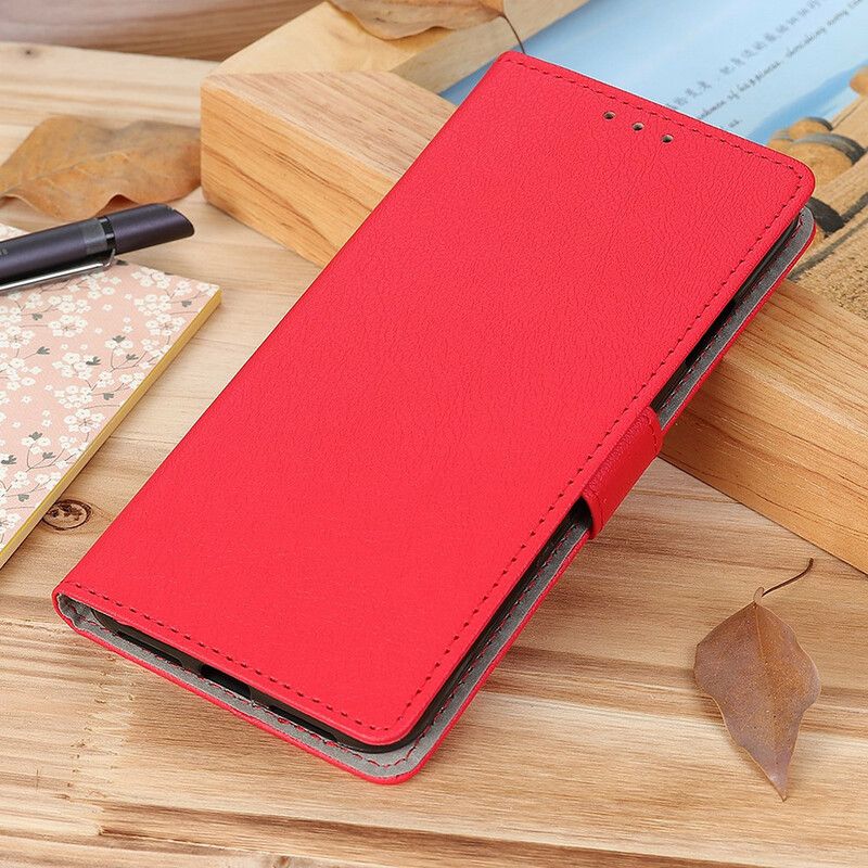 Flip Cover Xiaomi Redmi 9T Simpel Skinnende Lædereffekt