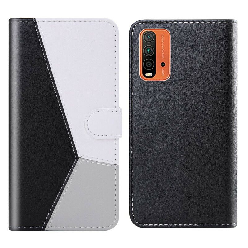 Flip Cover Xiaomi Redmi 9T Tricolor Lædereffekt