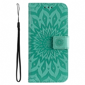 Flip Cover Vivo Y35 Mandala Sun Med Snor