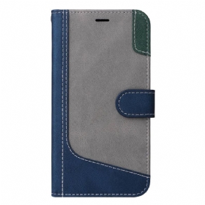 Flip Cover Vivo Y35 Med Snor Trefarvet Rem