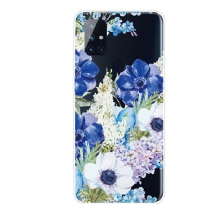 Cover OnePlus Nord N10 Akvarel Blå Blomster Sømløs