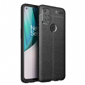 Cover OnePlus Nord N10 Dobbelt Linje Litchi Lædereffekt