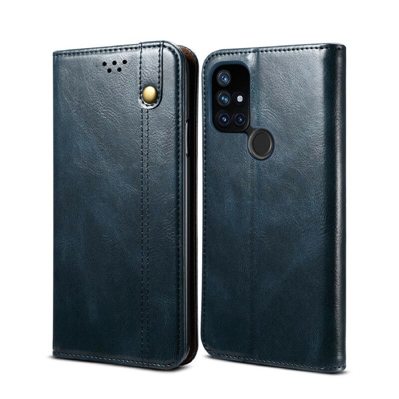 Cover OnePlus Nord N10 Flip Cover Vokset Kunstlæder