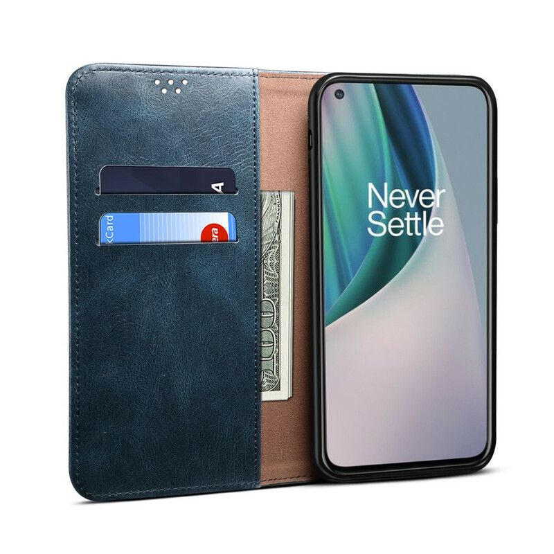 Cover OnePlus Nord N10 Flip Cover Vokset Kunstlæder