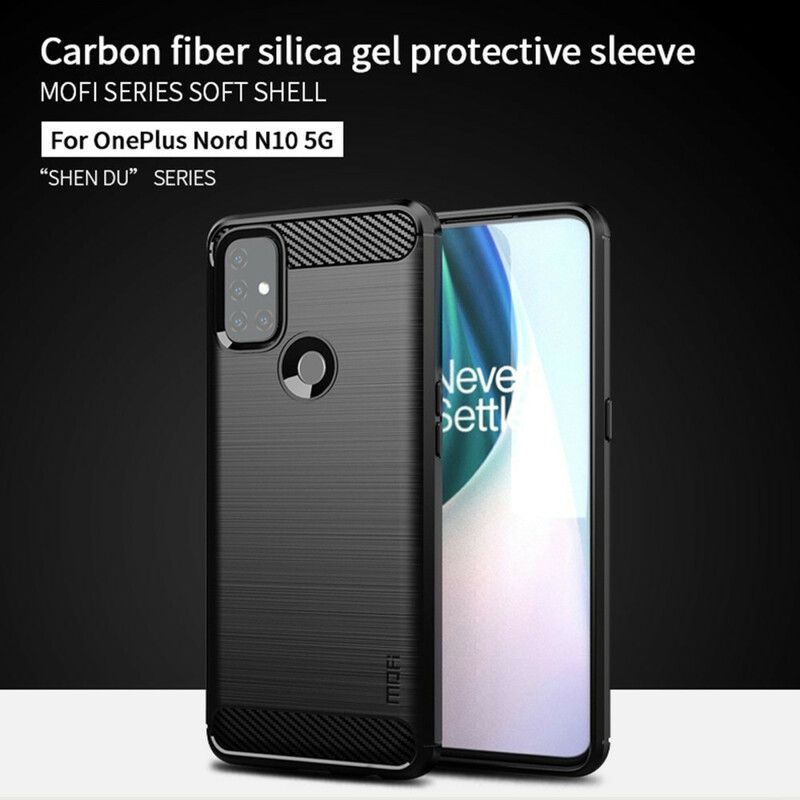 Cover OnePlus Nord N10 Mofi Børstet Kulfiber