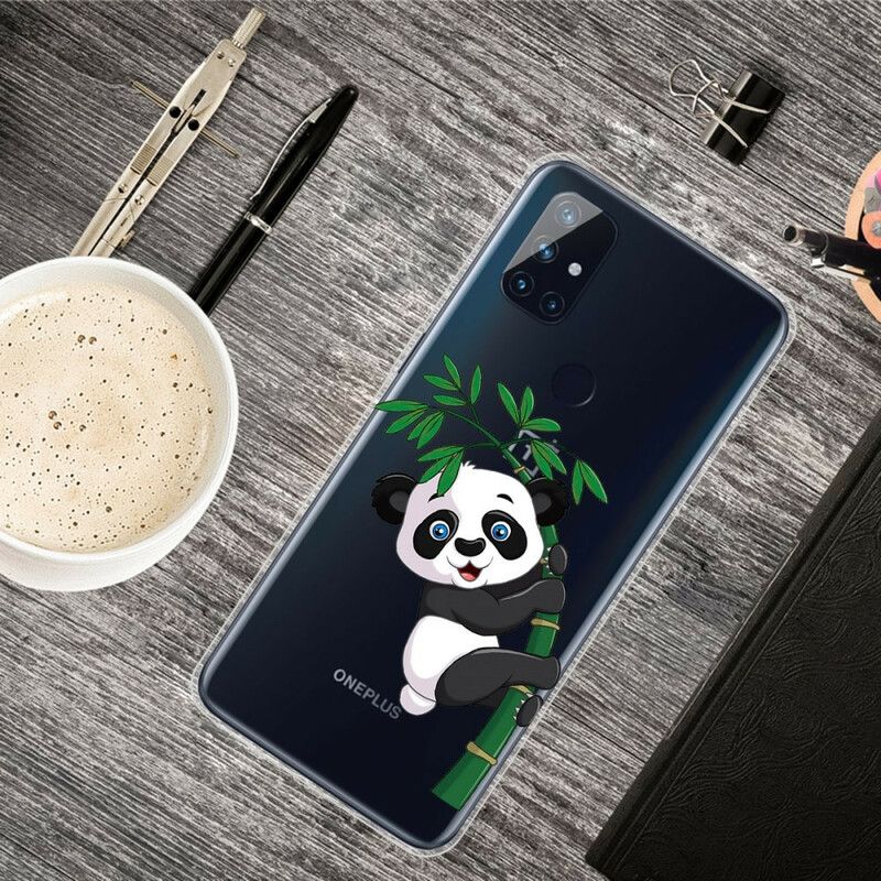 Cover OnePlus Nord N10 Sømløs Panda På Bambus